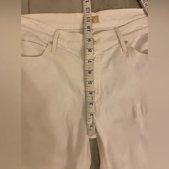 MOTHER The Rascal Ankle Snippet Whipping the Cream White Size 30 - Picture 10 of 11